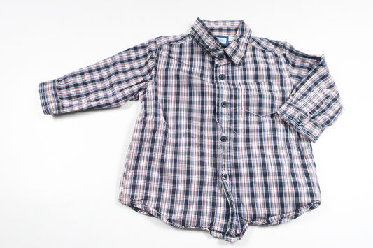 Kariertes Hemd von Mini Rodini – Größe 74 – Blau