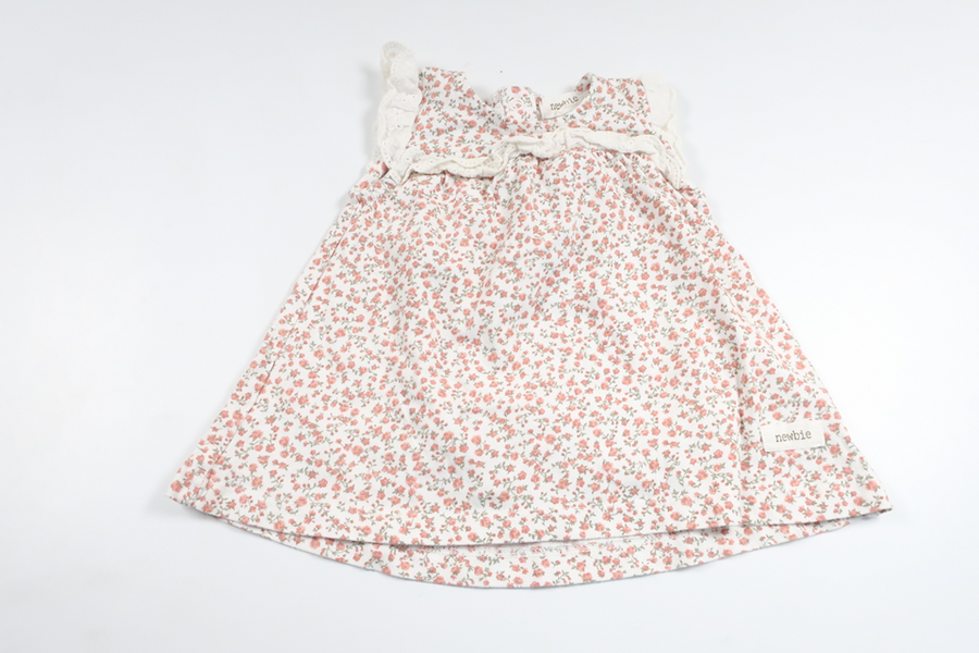 Geblümtes Kleid von Newbie – Größe 56 – Weiß