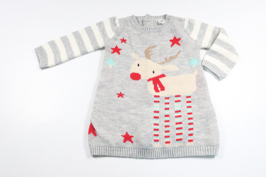 Strickkleid von F&F – Größe 62/68 – Grau