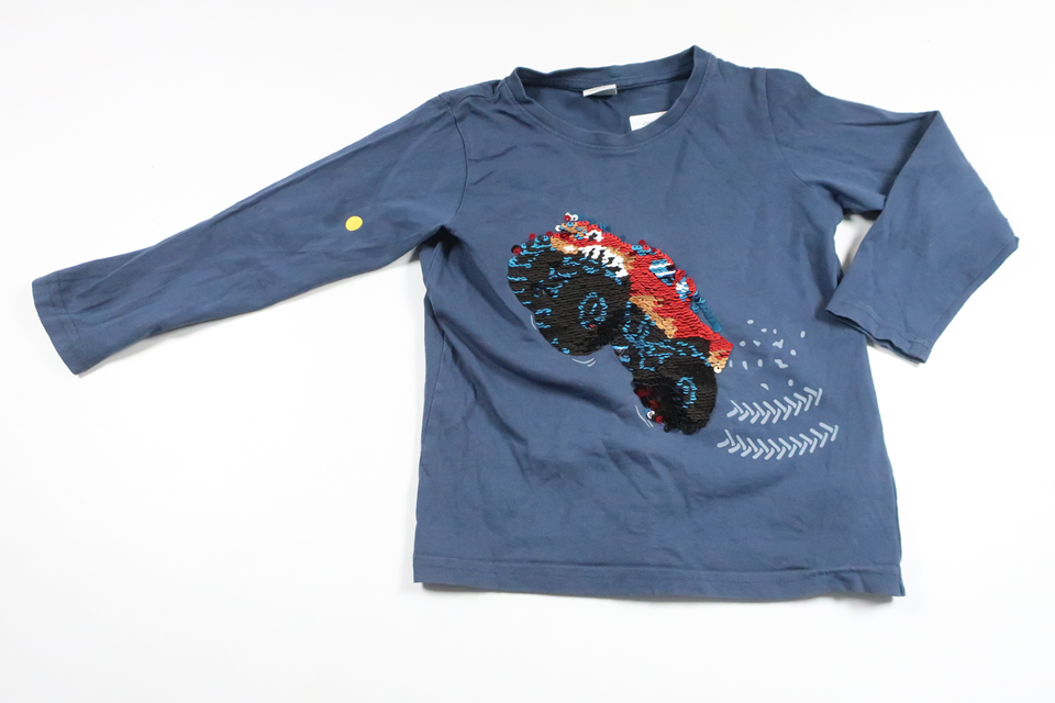 Sweater with reversible sequins from Lindex - Size 104 - Blue