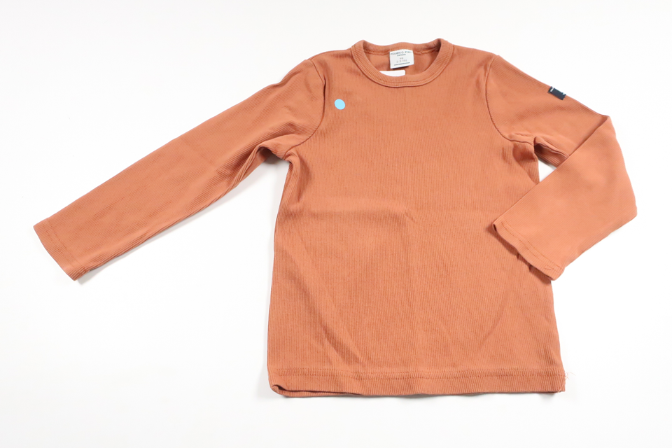 Gerippter Pullover von Polarn o. Pyret – Größe 98 – Braun