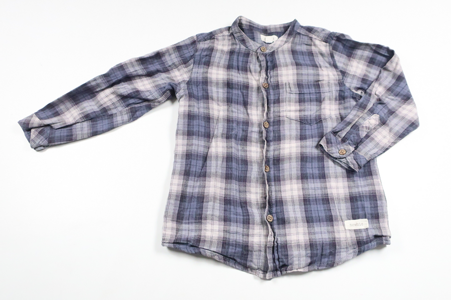 Kariertes Hemd von Newbie – Größe 98 – Blau