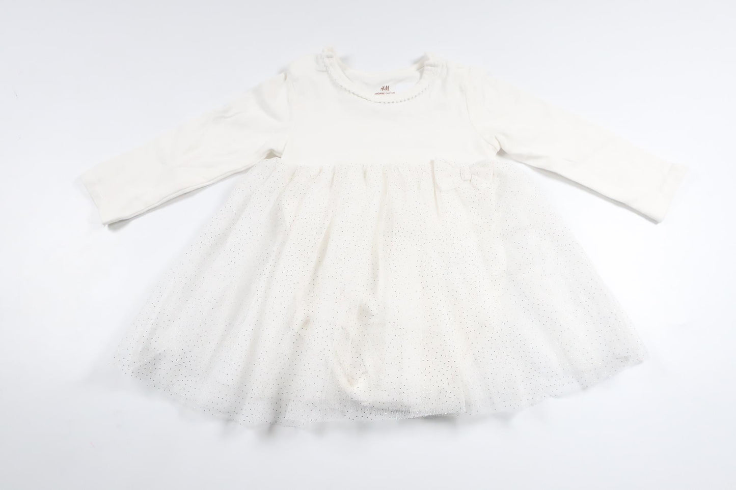 Party dress with built-in body from H&amp;M - Size 68 - White