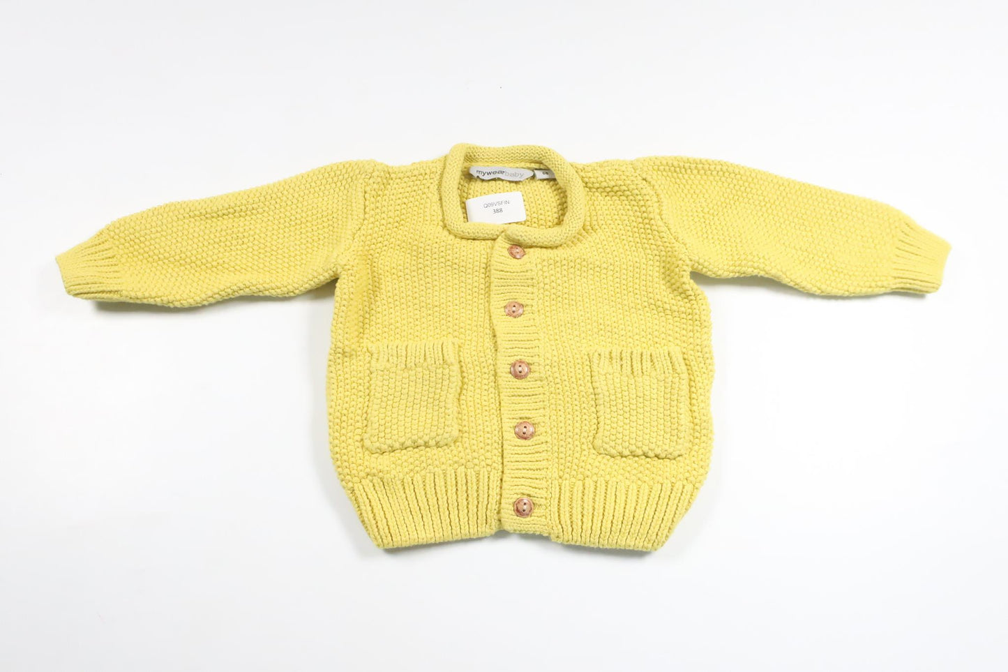 Knitted cardigan from My Wear Baby - Size 68 - Yellow
