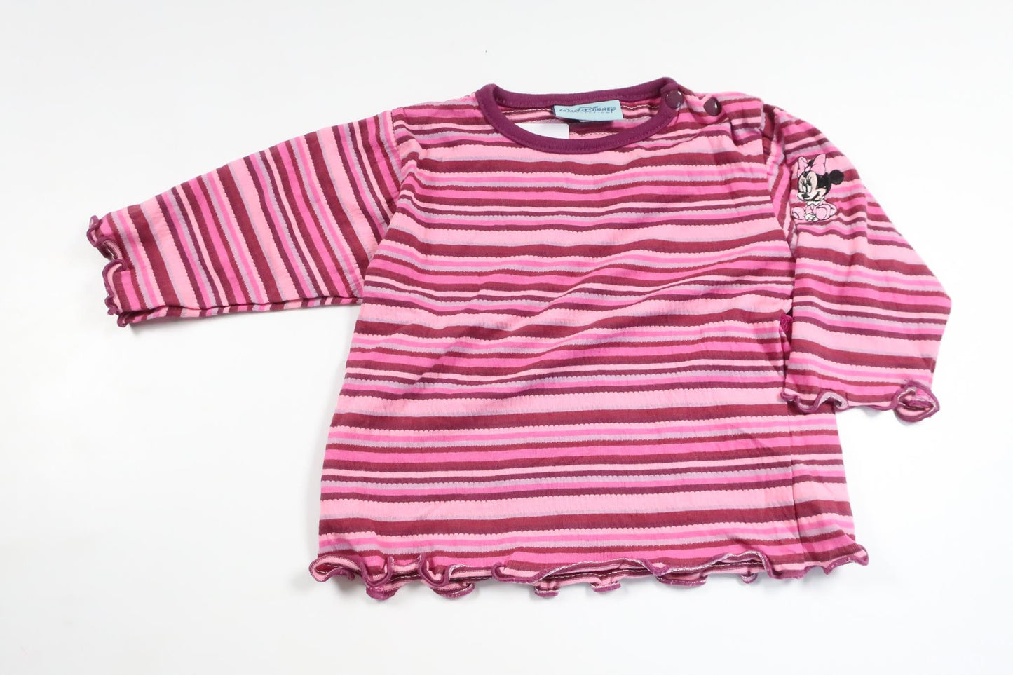 Striped sweater with Minnie from Mini Kids - Size 68 - Pink