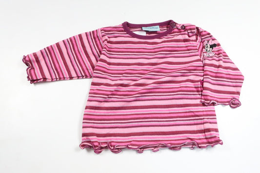 Striped sweater with Minnie from Mini Kids - Size 68 - Pink