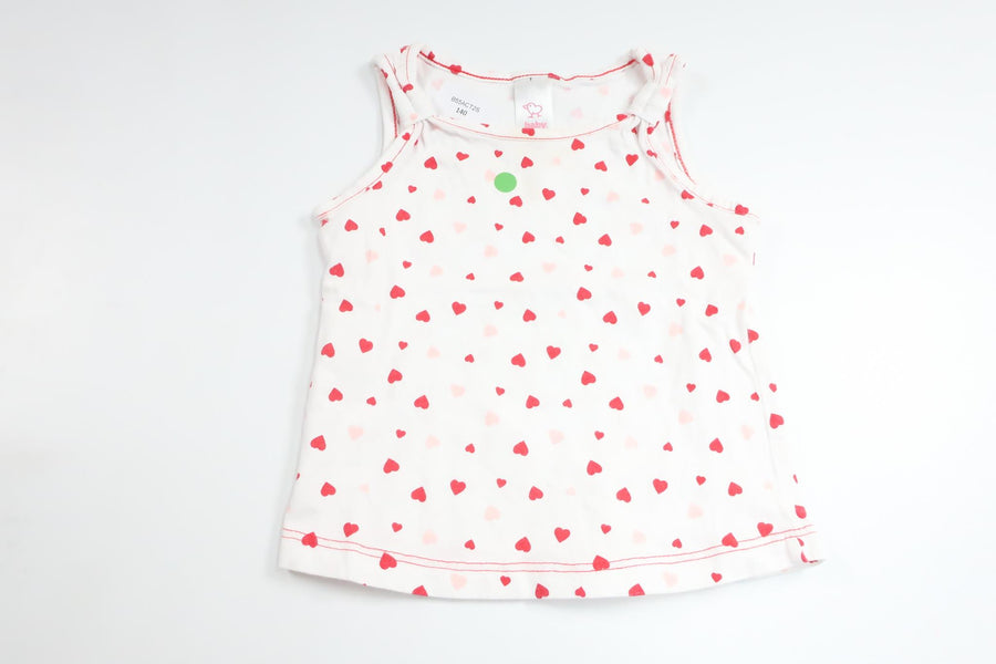 Tanktop mit Herzchenmuster von Baby Club by C&A – Größe 74 – Weiß