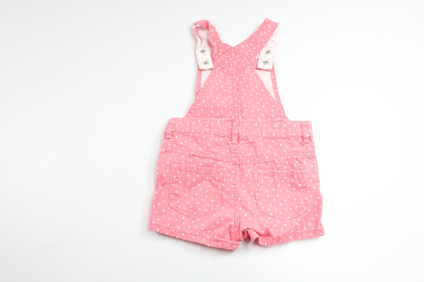 Polka dot suspender shorts from H&amp;M - Size 74 - Pink