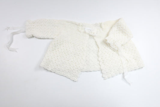Home-knitted cardigan from Hemstickat - Size 62/68 - White