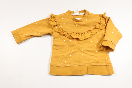 Polka-Dot-Sweatshirt von H&MM - Größe 68 - Gelb
