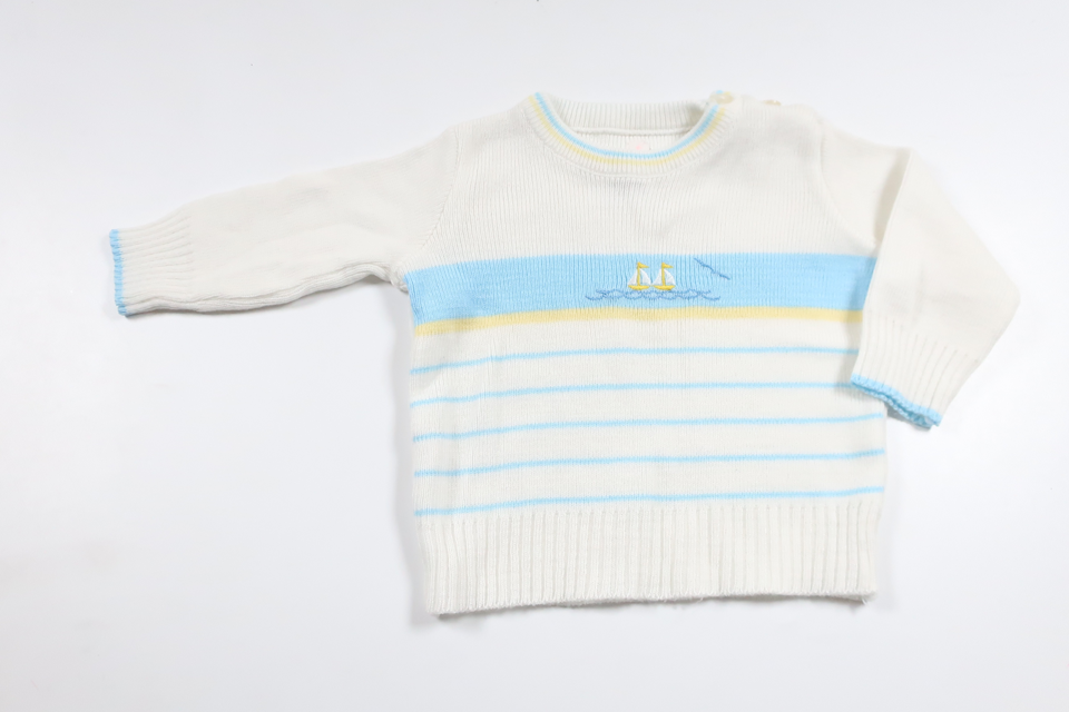 Strickpullover unbekannter Herkunft – Größe 56 – Weiß