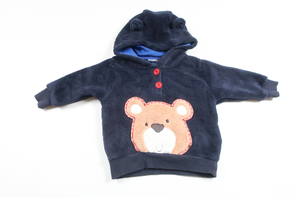 Fleece hoodie from Lupilu - Size 62/68 - Navy blue