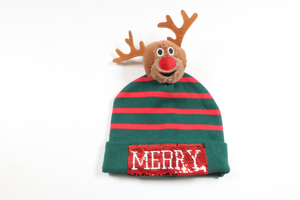 Hut mit wendbaren Pailletten von H&MM - Größe 110/128 - Grün