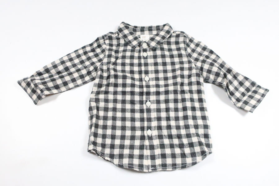 Kariertes Hemd von H&MM - Größe 68 - Marineblau