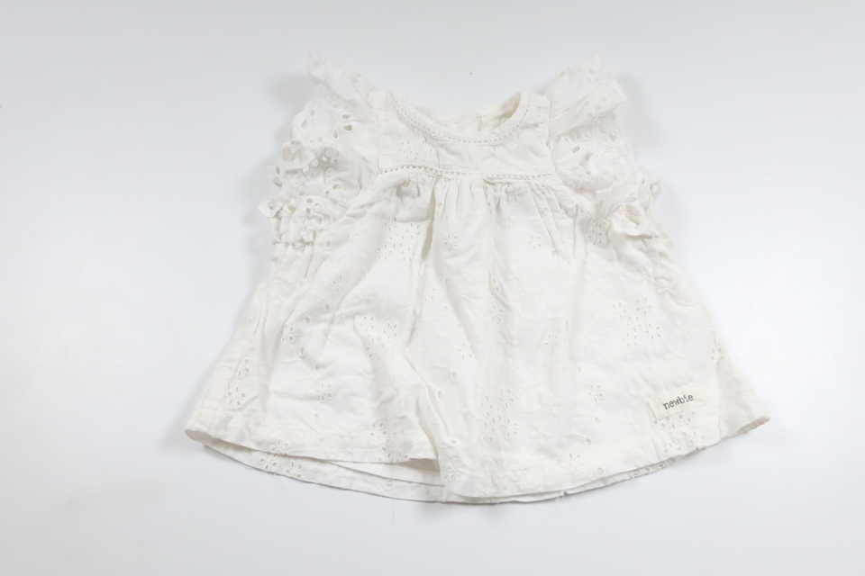 Geblümte Tunika von Newbie – Größe 68 – Weiß