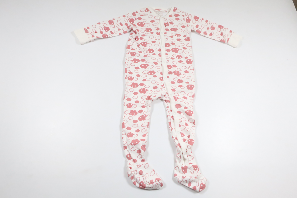 Pyjama mit Wolkenmuster von Lupilu – Größe 86 – Weiß