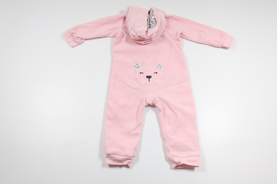 Fleece-Overall mit Teddybär von Carter's – Größe 86 – Rosa