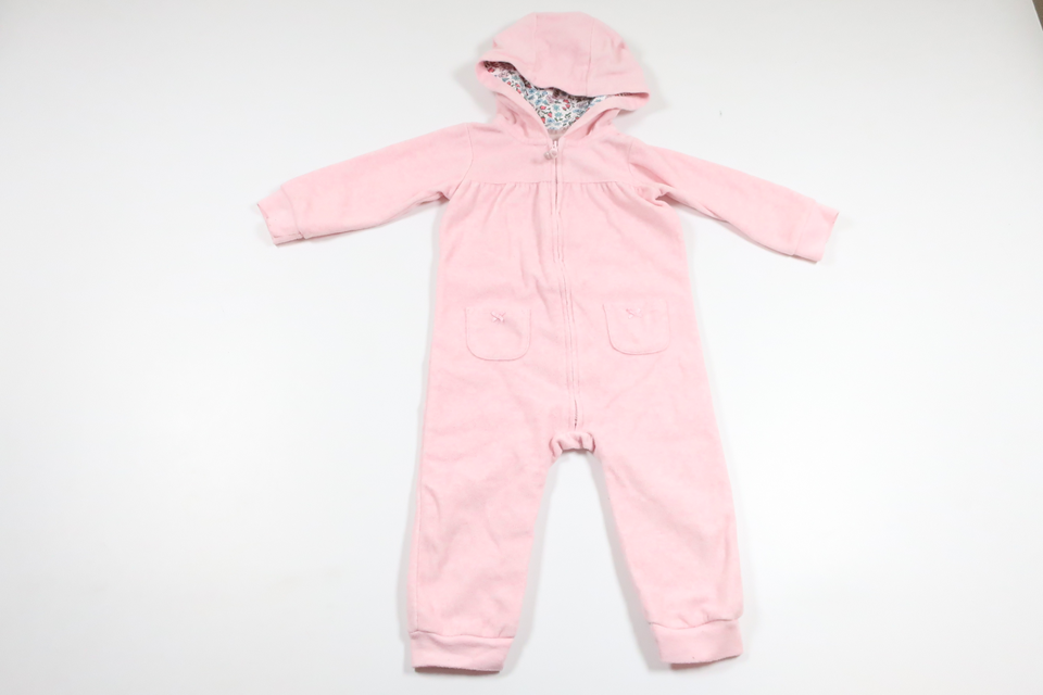 Fleece-Overall mit Teddybär von Carter's – Größe 86 – Rosa