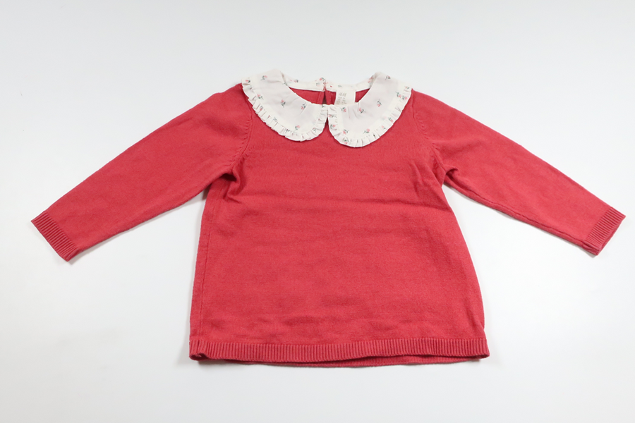 Sweater with collar from H&amp;M - Size 74 - Pink