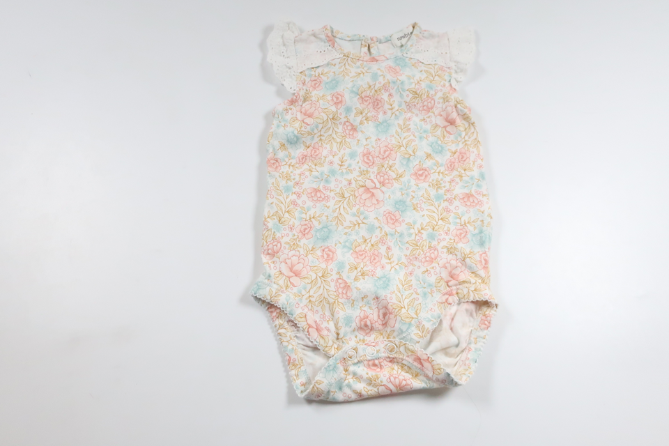 Geblümter Body von Newbie – Größe 74 – Mehrfarbig