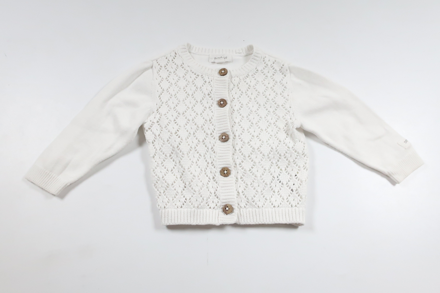 Strickjacke von Newbie – Größe 62 – Weiß