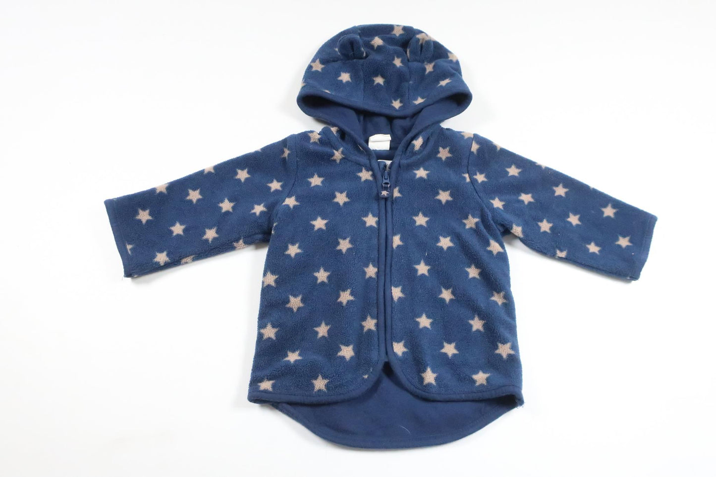 Hooded jacket with stars from H&M - Size 68 - Navy blue