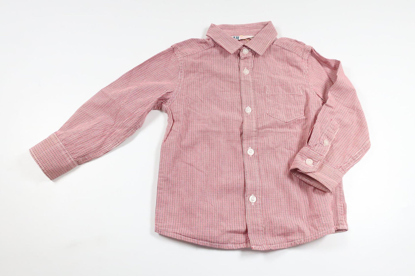 Kariertes Hemd von H&MM - Größe 98 - Rot