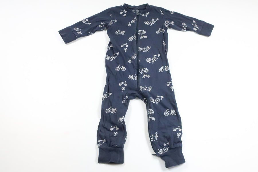 Pyjama mit Fahrradmotiv von Lindex – Größe 86 – Marineblau