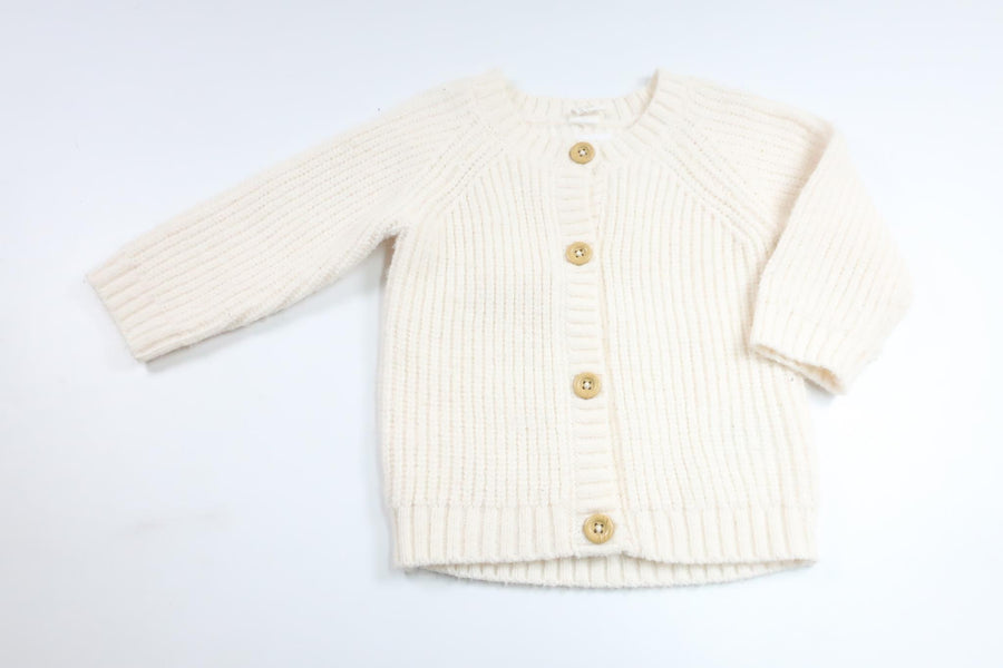 Strickjacke von H&MM - Größe 80 - Cremeweiß