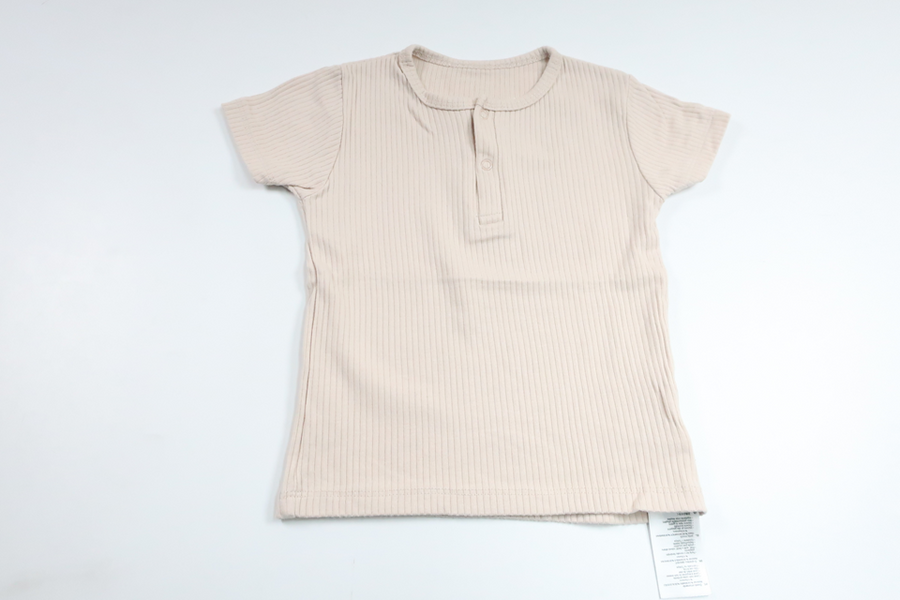 Ribbed t-shirt from Kitikate - Size 80/86 - Beige