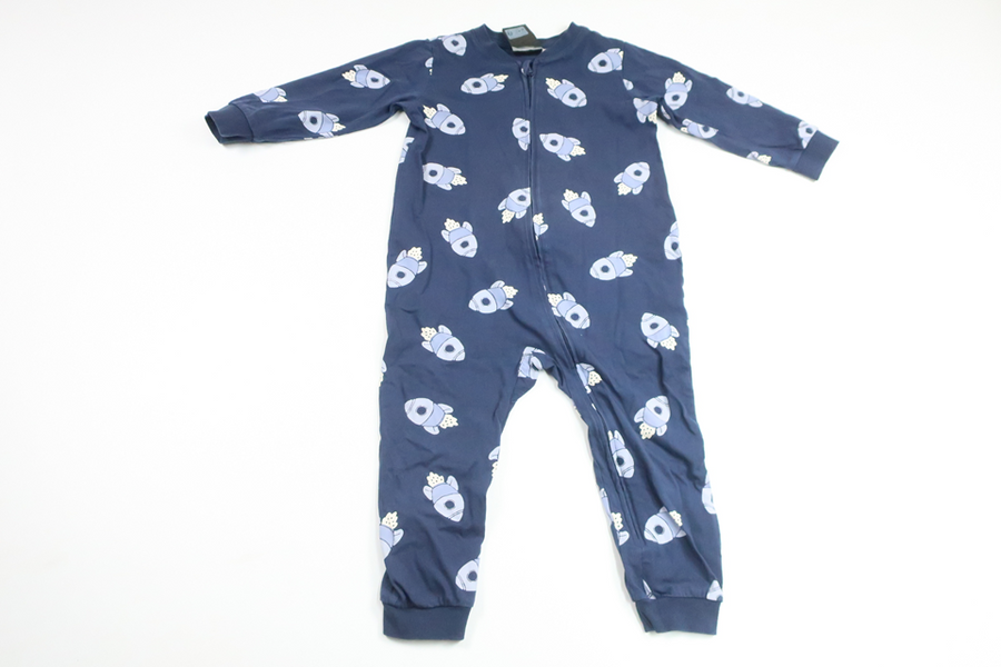 Pyjamas mit Weltraumraketen von H&MM - Größe 92 - Marineblau