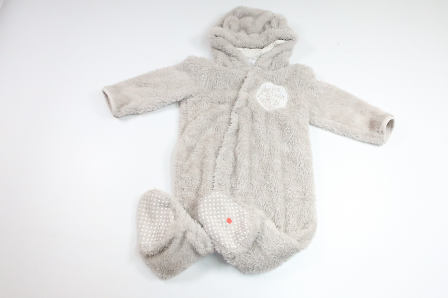 Fleece-Overall – Stampe von Disney – Größe 86 – Grau