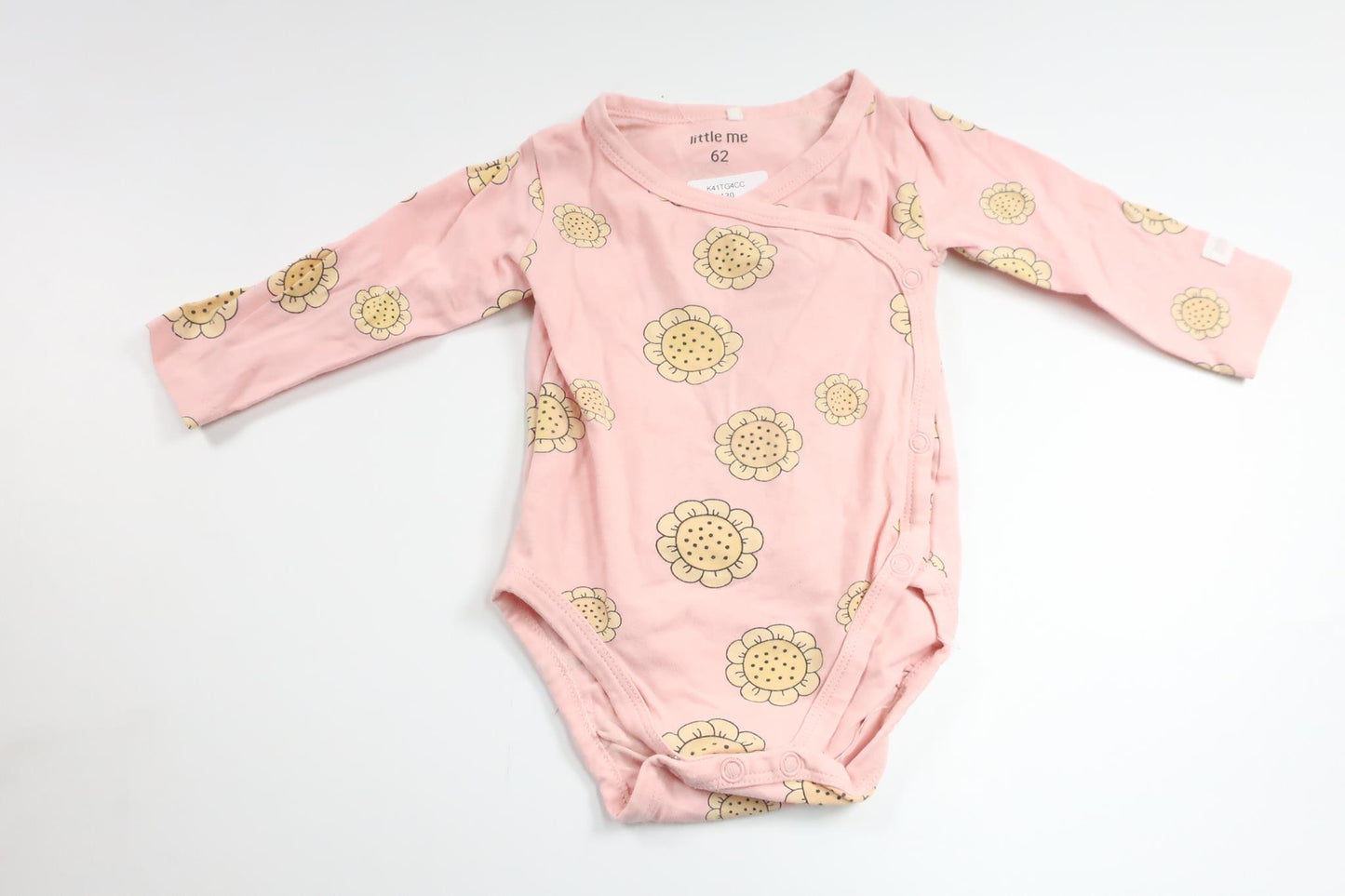 Wrap bodysuit with flowers from Little Me - Size 62 - Pink