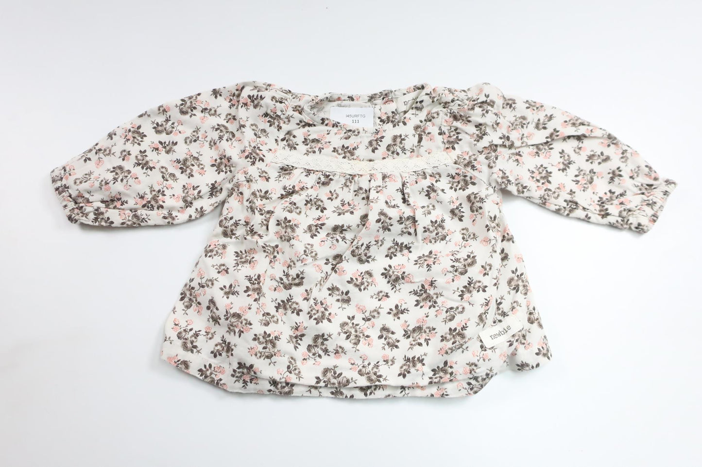 Geblümte Tunika von Newbie – Größe 62 – Weiß