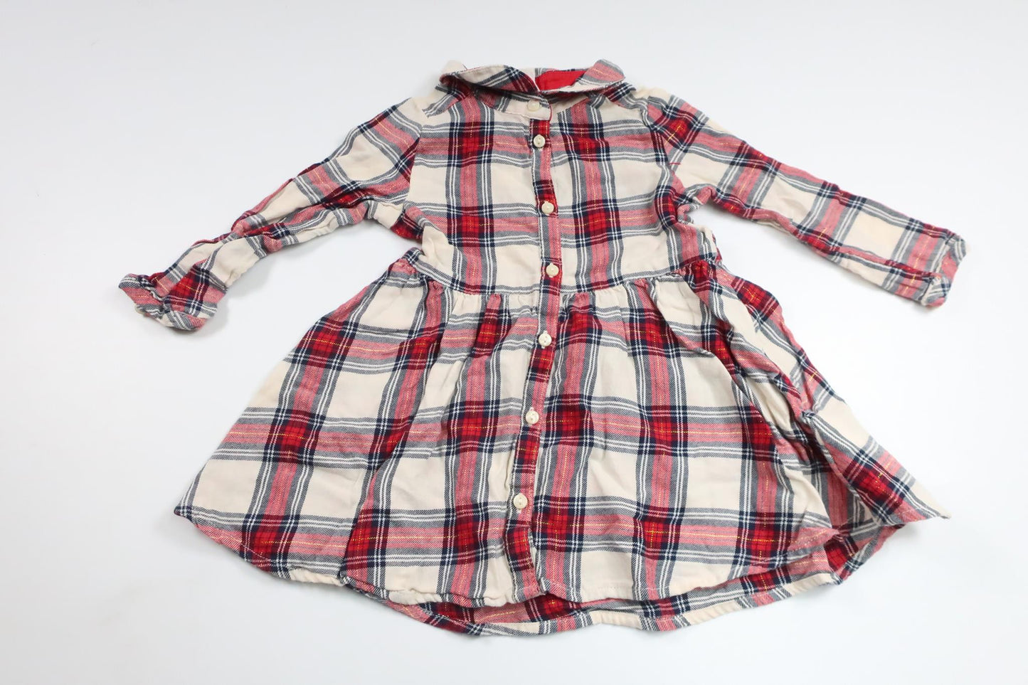 Checked dress from H&amp;M - Size 80 - Off-white