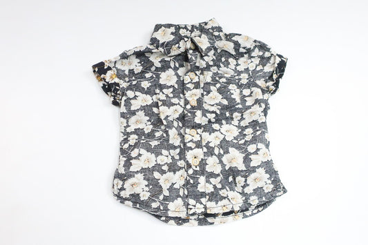 Geblümtes Hemd von Baby Skill – Größe 68 – Schwarz