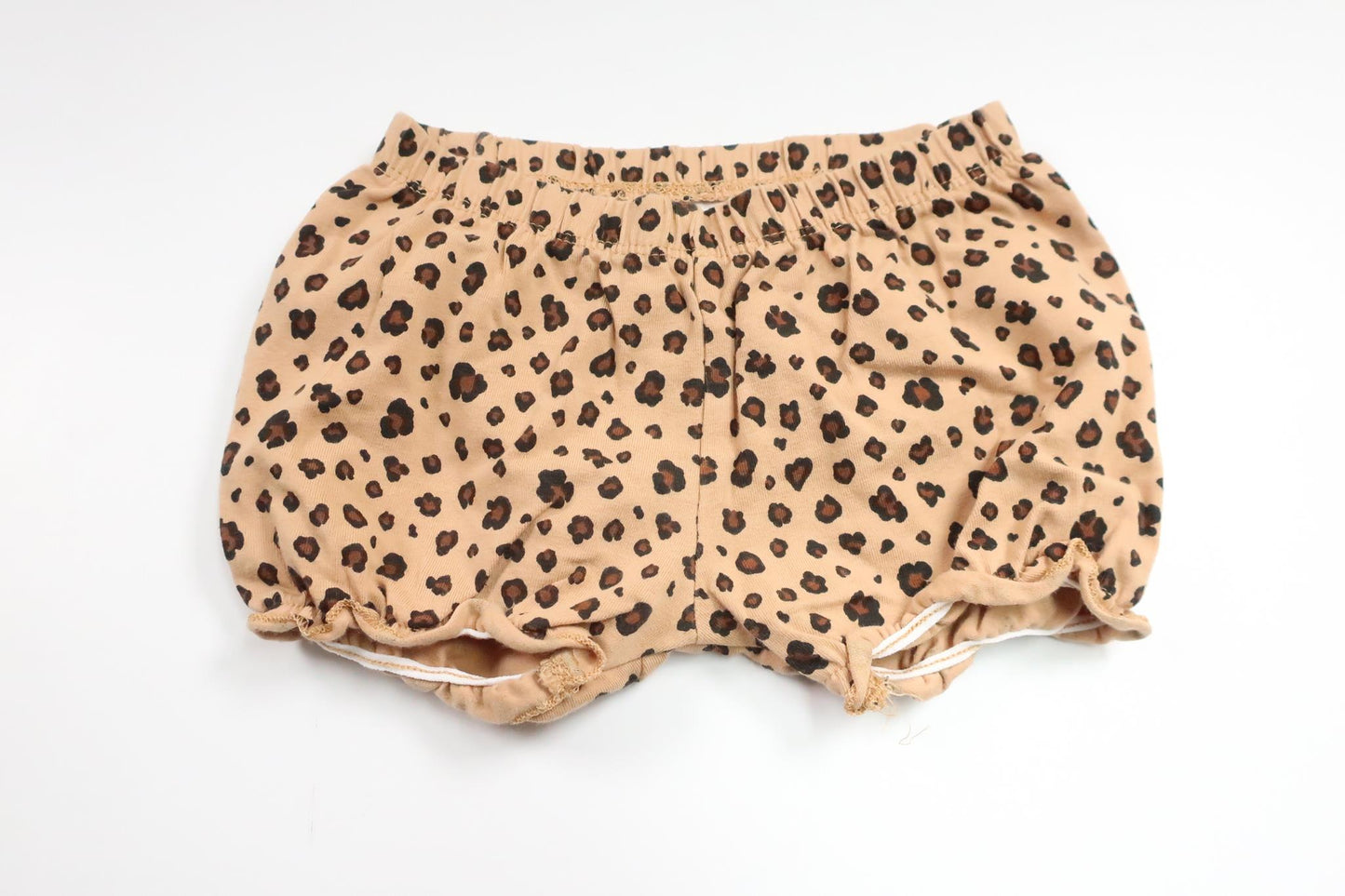 Leopard-print shorts with bow from H&amp;M - Size 74 - Beige