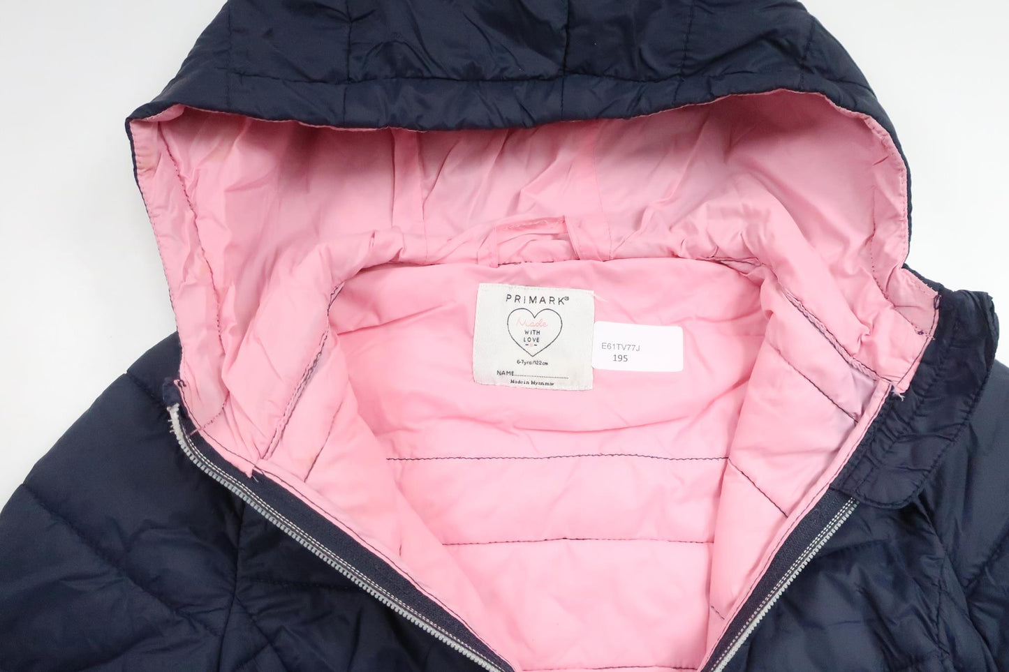 Leicht wattierte Jacke von Primark – Größe 122 – Marineblau