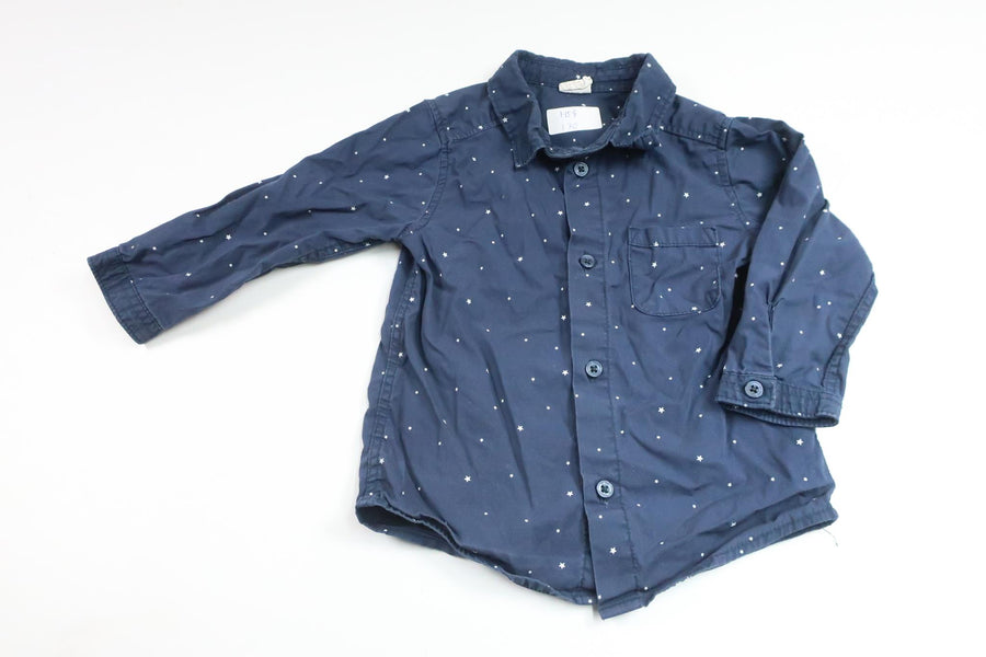 Shirt with stars from H&amp;M - Size 80 - Navy blue