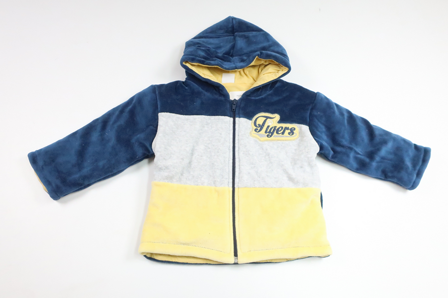 Thick fleece hooded jacket from Kajdi Baby - Size 86 - Blue