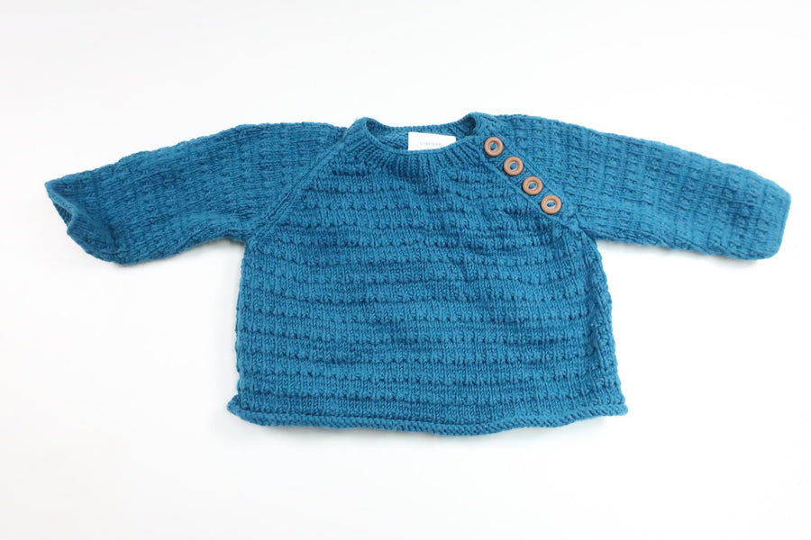 Knitted sweater from Hemstickat - Size 68/74 - Blue