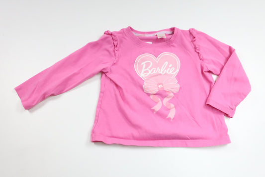 Pullover mit Barbie-Motiv von H&MM - Größe 80 - Rosa