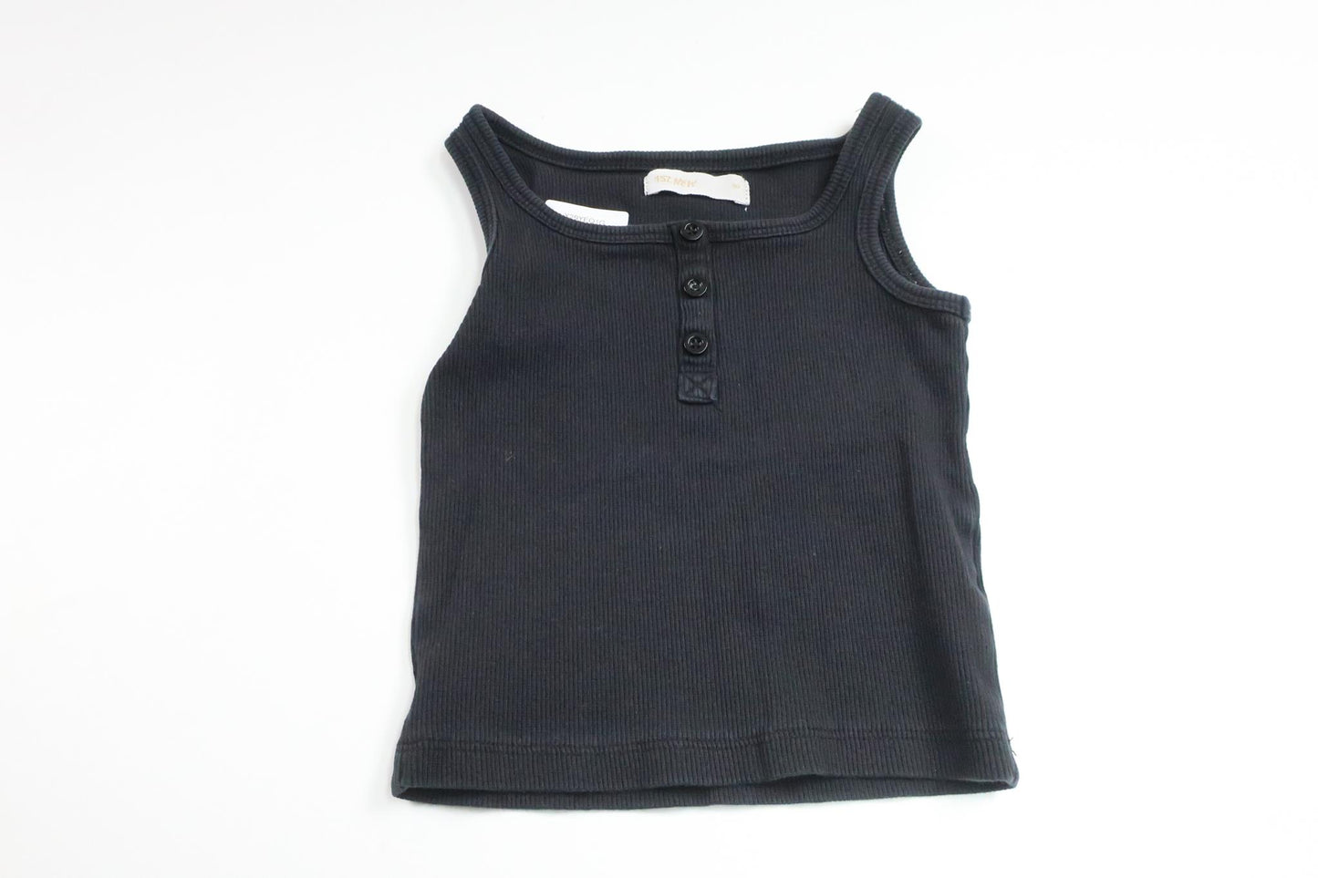 Geripptes Tanktop von Lager 157 – Größe 90 – Schwarz