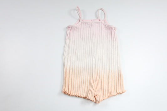 Gerippter Jumpsuit von unbekannter Marke – Größe 86/92 – Rosa