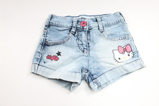 Jeansshorts mit Hello Kitty von Junny – Größe 104 – Denim