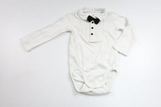 Bodysuit with bow tie from H&M - Size 74 - White