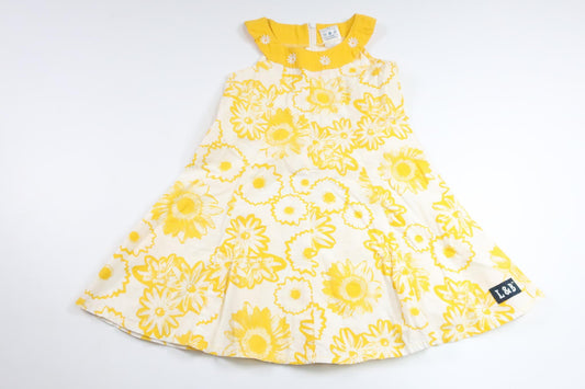 Floral dress from Lingon &amp; Blåbär - Size 90 - Yellow