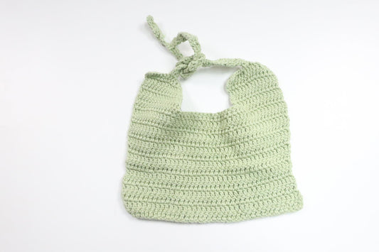 Gestricktes Lätzchen von Hemstickat – Einheitsgröße – Grün