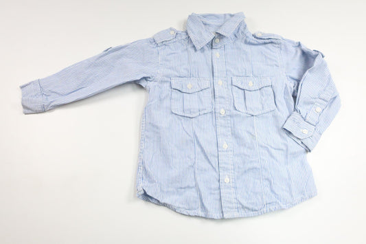 Gestreiftes Hemd von Lindex – Größe 92 – Blau