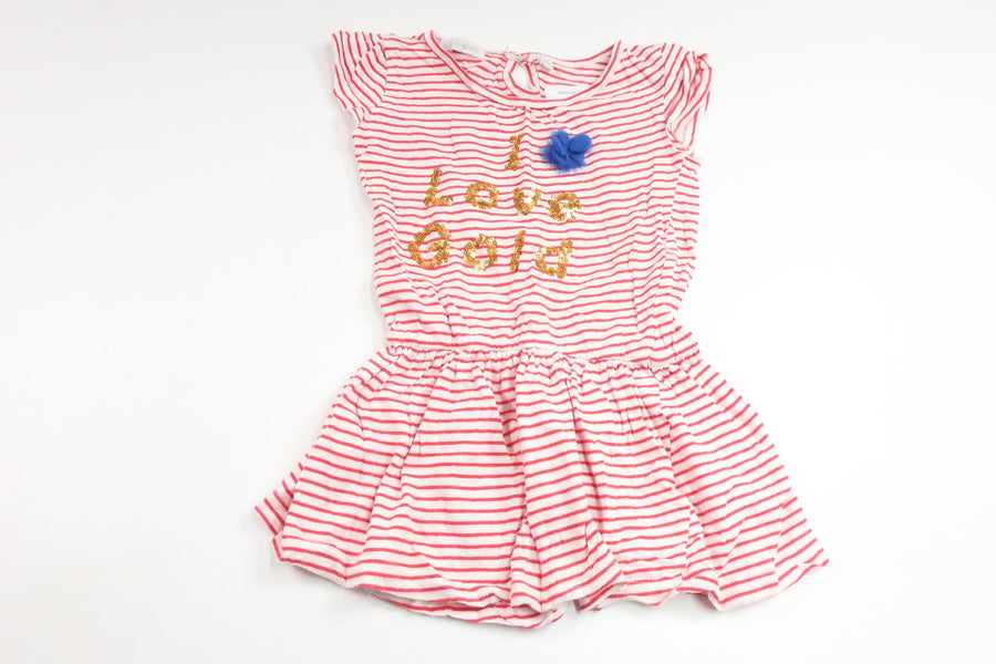 Striped dress from Lemon Beret - Size 104/110 - White